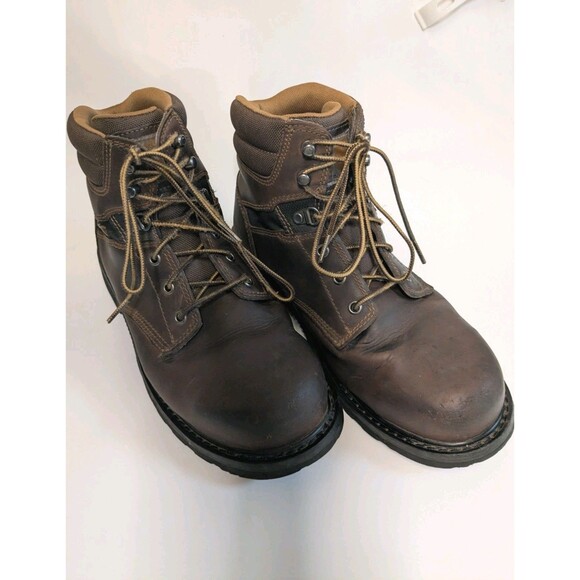 Carhartt Men's Work Boot Sz 9 Tradition Welt 6" Steel Toe Brown Leather Safety - Picture 1 of 10